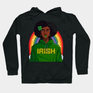 African American Black Leprechaun St Patrick Day Hoodie